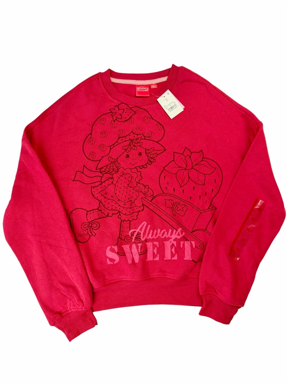 Strawberry Shortcake "Always Sweet" Hot Pink Sweatshirt